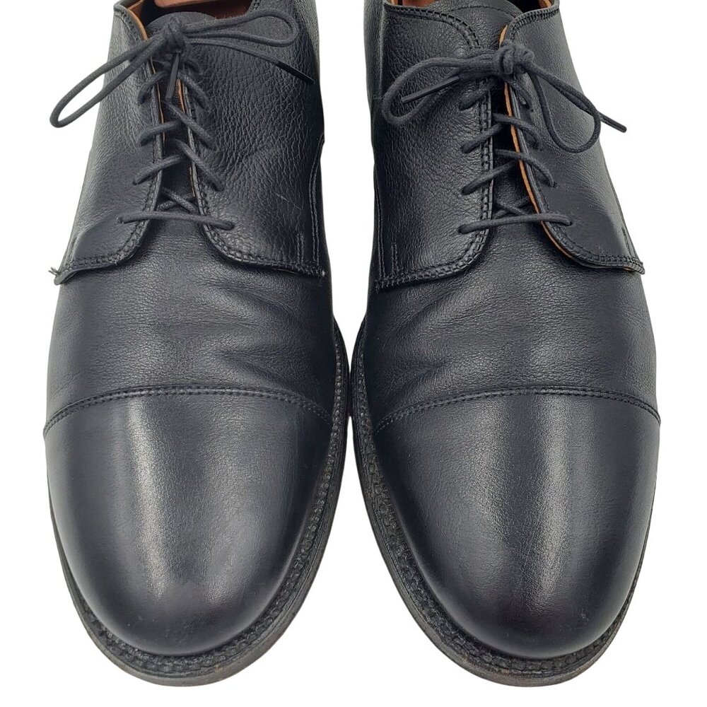 Alden USA New England Dress Shoes Men's 13B Black Leather Cap-toe Bluchers Derby - Picture 12 of 14